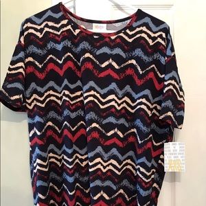 LuLaRoe Americana  Irma Tunic -XS-Navy